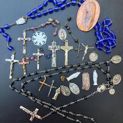 Lot of 25 Religious Pendants Charms