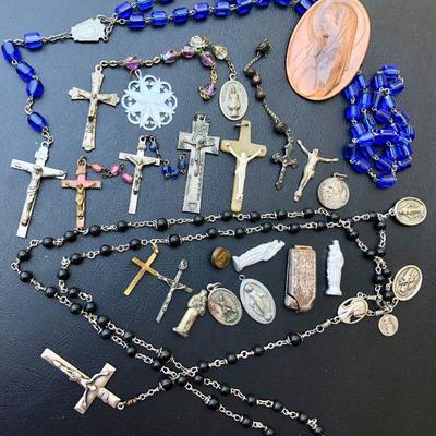 Lot of 25 Religious Pendants Charms