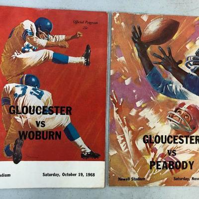 2 Gloucester MA High School Football Yearbooks from 1968