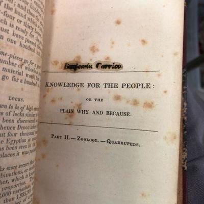 2 Antique Books Selected Verse of Edgar A Guest & Knowledge for the People 1832