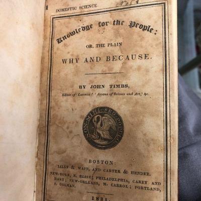 2 Antique Books Selected Verse of Edgar A Guest & Knowledge for the People 1832