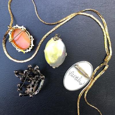 Vintage Costume Brooch and Pendant Jewelry