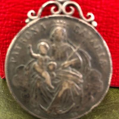 Germany Bavaria Thaler (Patrona) 1866 with mounted bezel