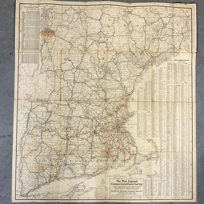 1905 Linen Route Railroad Map by F.S. Blanchard of Worcester MA