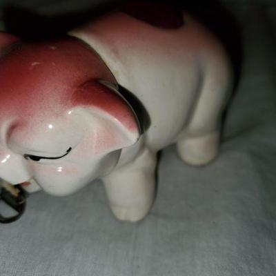 Vintage Pig Pin Cushion and Tape Measure 