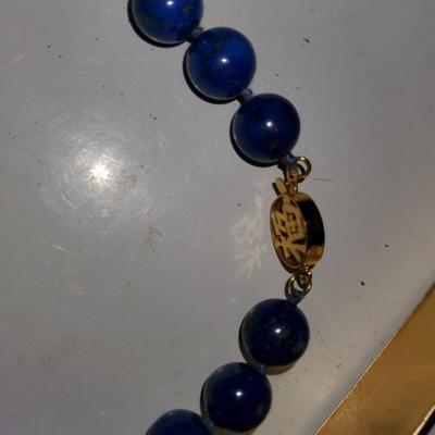 14 K Blue Lapis Necklace 