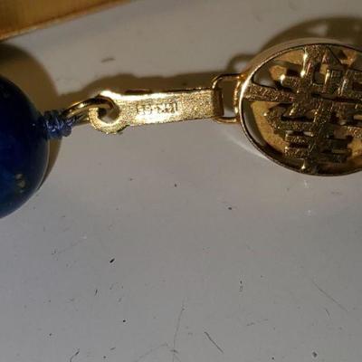 14 K Blue Lapis Necklace 