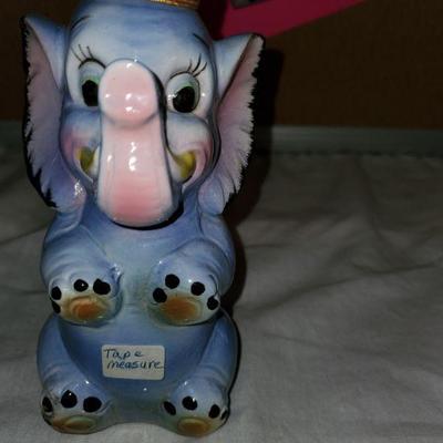 Vintage Elephant Pin Cushion and Tape Measure 