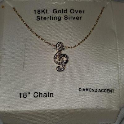 18k Gold Overlay necklace 