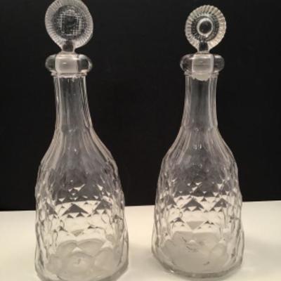2 - Antique Glass Decanters