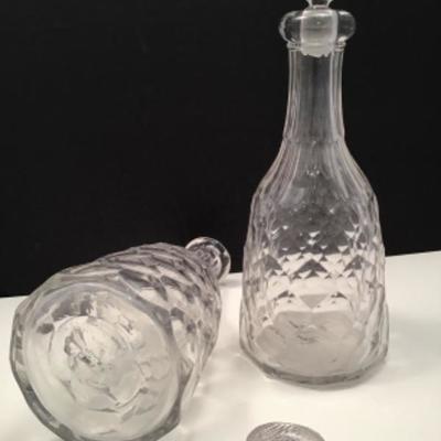 2 - Antique Glass Decanters