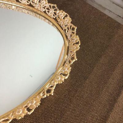 Lot #8 Golden Lovely Dresser Mirror 
