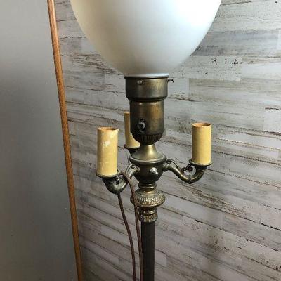 Lot #28 Antique Floor Lamp with Shade 
