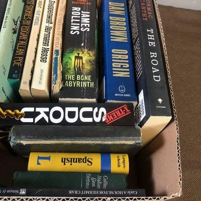 Lot #95 Box of Books: Novels, Text Book and Guides.
