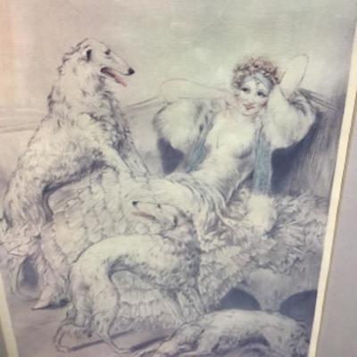 Signed Louis Icart Print Etching