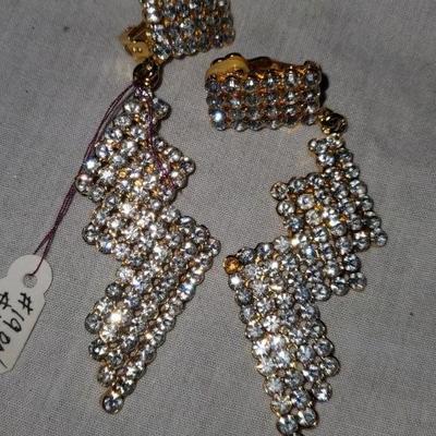 quartz CLIP ON EARRINGS 