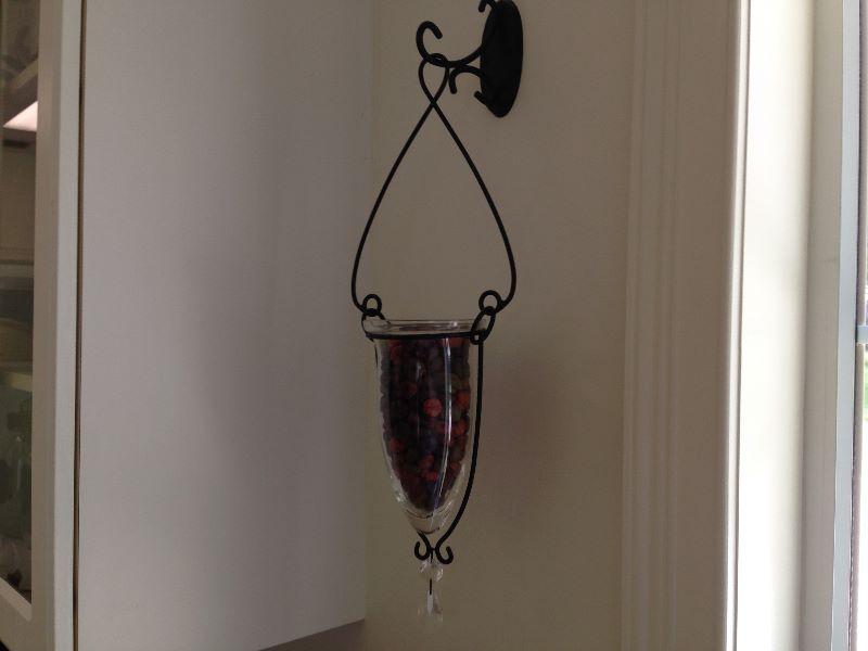 Vintage Glass Hanging Potpourri Holder