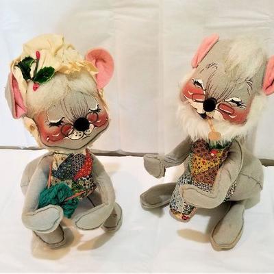 Lot #2  Pair of Annalee Christmas Mice - male/female