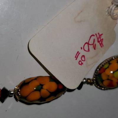 Glass Bead Necklace Vintage