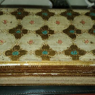 Gold Box with Jewelry 