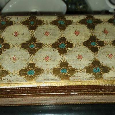 Gold Box with Jewelry 