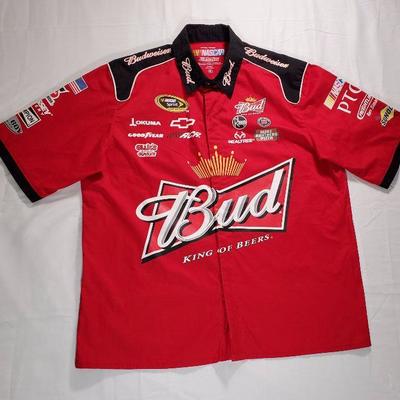 NASCAR JH Design Budweiser Pit Short Sleeve Shirt