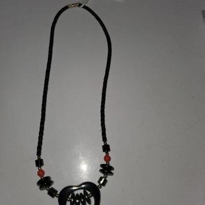 Heart Hematite Necklace