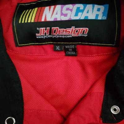 JH Design NASCAR Budweiser Racing Pit Crew Shirt in Red - Stitched Logos