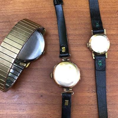 Lot of 3 Vintage Wrist Watches