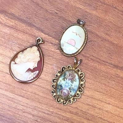 Lot of 3 Vintage Pendants