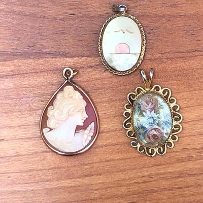 Lot of 3 Vintage Pendants