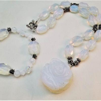 Lot #20  Three Piece Blue/white quartz set - necklace, bracelet, earrings