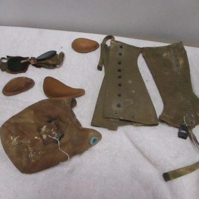 Lot 73 - Vintage Military Items Aviator Goggles 