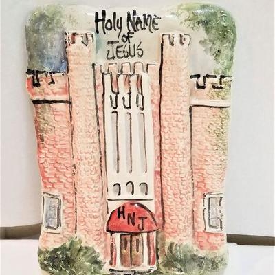 Lot #22  Holy Name of Jesus (New Orleans) School ceramic plaque