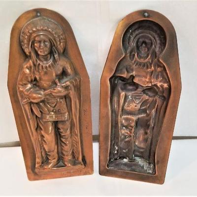 Lot #28  Vintage Copper Candy Mold - Indian Chief