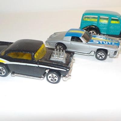 3- cool 57 chevy, 43 ford racer, eldorado all 70's
