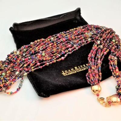 Lot #31  Colorful Joan Rivers Multi-strand, multi-colored glass bead necklace