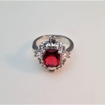 Lot #36  Smithsonian Institution Replica Ruby & Diamond Ring