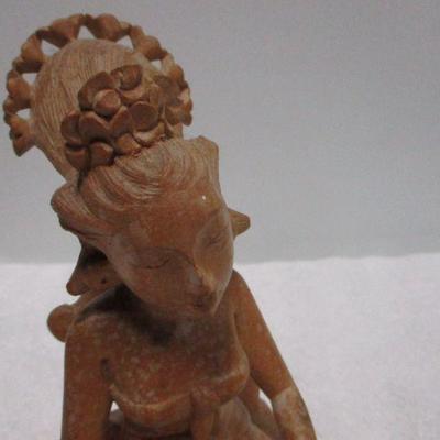 Lot 97 - Carved Woman In Chair