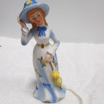 Lot 98 - Vintage Irice (I. W. Rice) Electric Night Light - Girl/Lady (Made in Japan)