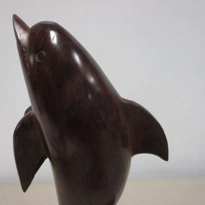 Lot 112 - Wood Carved Dolphin Figurine