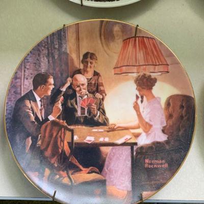 Norman Rockwell plate collection 8 plates