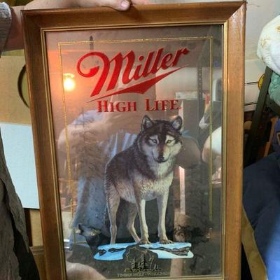 Miller High Life Wolf Mirror
