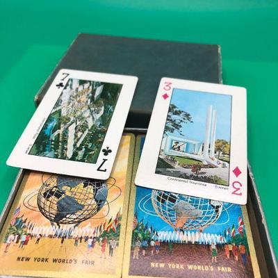 vintage World's Fair Playing Cards, Double Deck