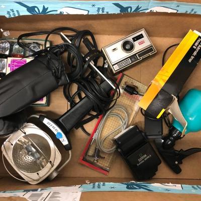 Polaroid Square Shooter Land Camera & Misc Camera Items