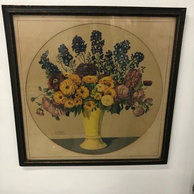 Period Art Deco Print in Period frame Van Heller Spiess Munchen