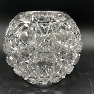Vintage Crystal Ball Shaped Bowl