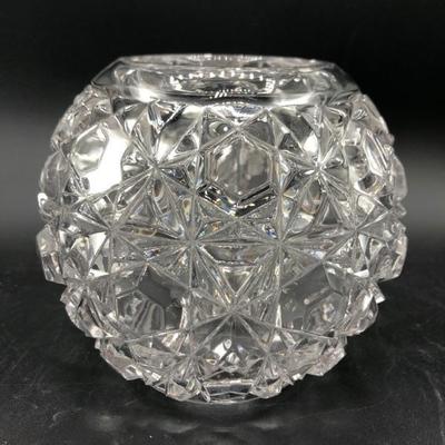 Vintage Crystal Ball Shaped Bowl