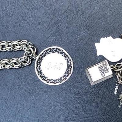 Pair of Vintage Sterling Silver Charm Bracelets