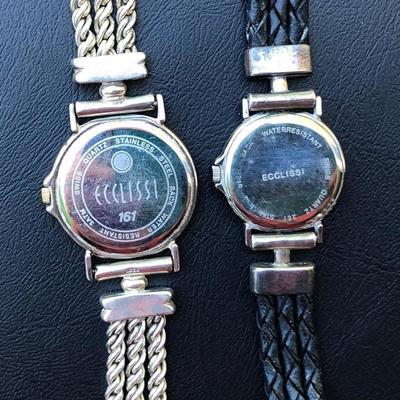 Pair of Ecclissi Fashion Wristwatches